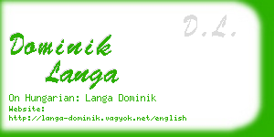 dominik langa business card